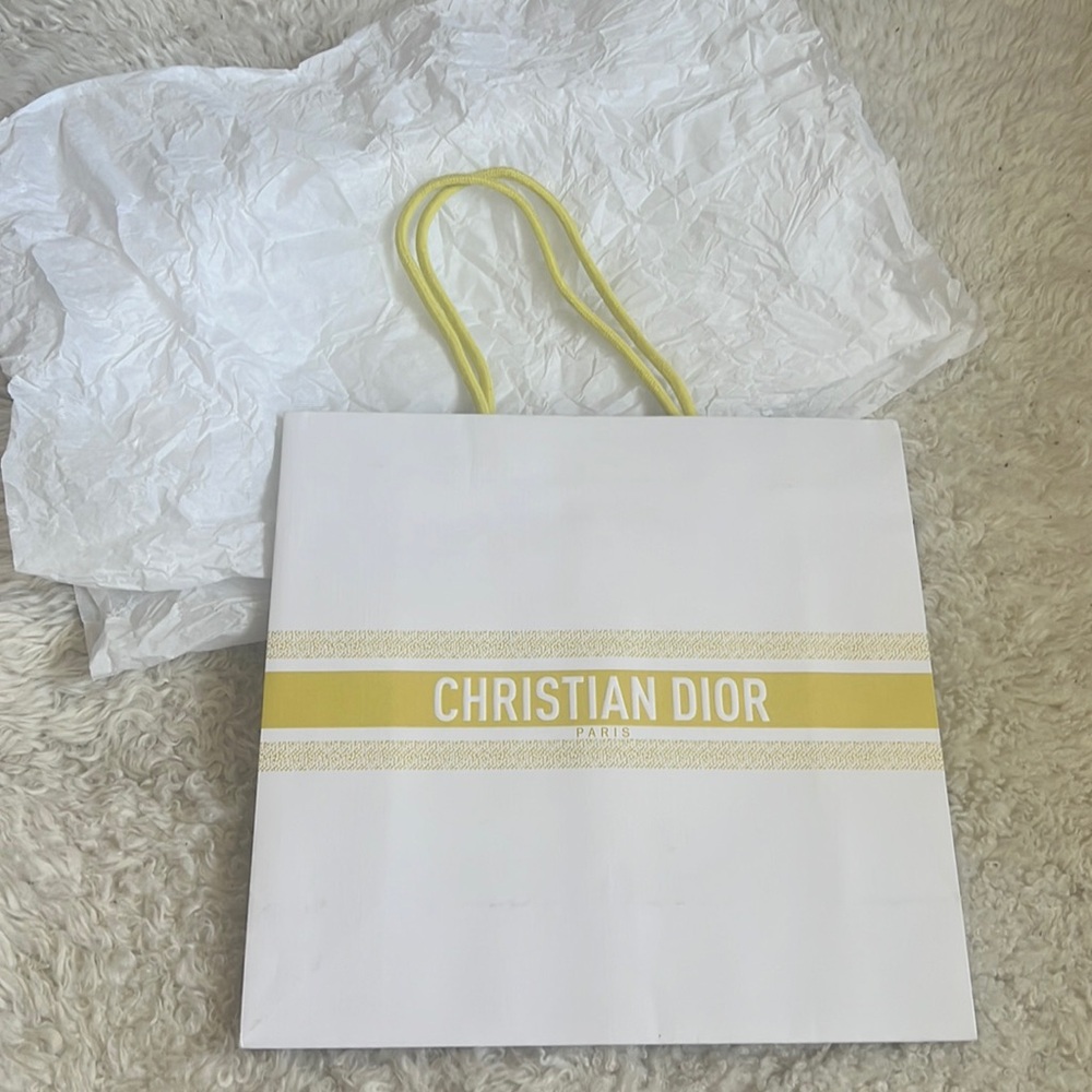 Christian Dior Yellow Gift Bag 2025